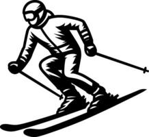 alpin bergab Skifahrer vektor