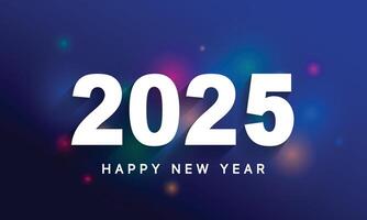 2025 glücklich Neu Jahr Hintergrund Design. Gruß Karte, Banner, Poster. Vektor Illustration.
