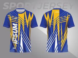 abstrakt Blau und Gelb Hintergrund und Muster zum Sport Jersey Design vektor
