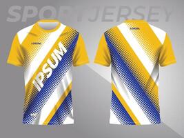 abstrakt Blau und Gelb Hintergrund und Muster zum Sport Jersey Design vektor