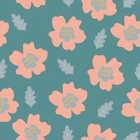 retro Jahrgang Boho Frühling Blumen nahtlos Muster Hintergrund Hintergrund Vektor Illustration