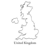 hög detaljerad vektor Karta - Storbritannien
