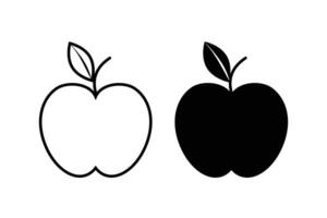 Apfel Symbol Satz. Apfel Vektor Symbol. Apfel Symbole zum Ihre Netz Design. das Obst ist ein Symbol von Natur und Gesundheit. Vektor Illustration eps 10.