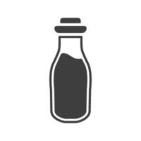 Milch Flasche Symbol Design Vektor Vorlage