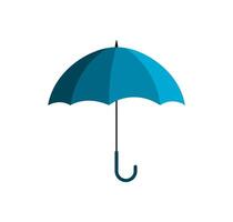blå paraply lämplig för regnig dag begrepp. perfekt för väder relaterad mönster, resa broschyrer, eller utomhus- händelse kampanjer. vektor
