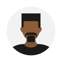 tömma ansikte ikon avatar med skägg och hår. vektor illustration.