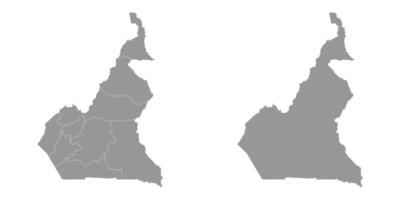 Republik von Kamerun Karte mit administrative Abteilungen. Vektor Illustration.