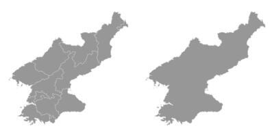 Norden Korea Karte mit administrative Abteilungen. Vektor Illustration.