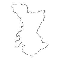 Kenema Kreis Karte, administrative Aufteilung von Sierra Leon. Vektor Illustration.
