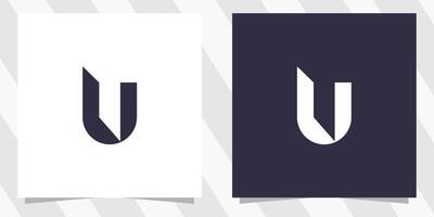 brev u logotyp design vektor