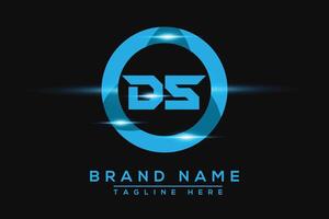 ds Blau Logo Design. Vektor Logo Design zum Geschäft.