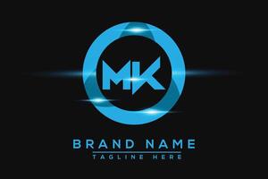 mk Blau Logo Design. Vektor Logo Design zum Geschäft.