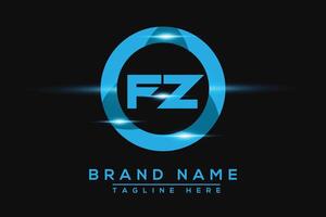 fz Blau Logo Design. Vektor Logo Design zum Geschäft.