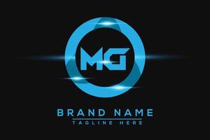 mg Blau Logo Design. Vektor Logo Design zum Geschäft.