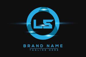 ls blå logotyp design. vektor logotyp design för företag.