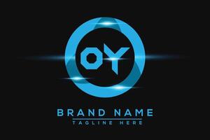 oy Blau Logo Design. Vektor Logo Design zum Geschäft.