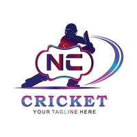 nc Kricket Logo, Vektor Illustration von Kricket Sport.