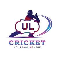 ul Kricket Logo, Vektor Illustration von Kricket Sport.