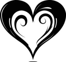 ai generiert Silhouette Herz Liebe Logo Symbol schwarz Farbe nur vektor