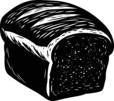 ai genererad silhuett bröd surdeg svart Färg endast vektor