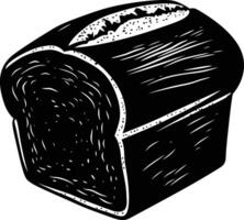 ai generiert Silhouette Brot Sauerteig schwarz Farbe nur vektor