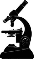 ai genererad silhuett mikroskop svart Färg endast vektor