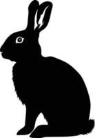 ai generiert Silhouette Hase schwarz Farbe nur voll Körper vektor