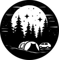 Camping, minimalistisch und einfach Silhouette - - Vektor Illustration