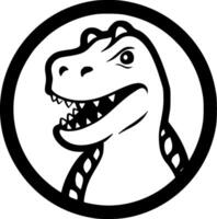 Dino - - schwarz und Weiß isoliert Symbol - - Vektor Illustration