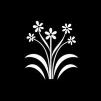 Blumen - - minimalistisch und eben Logo - - Vektor Illustration