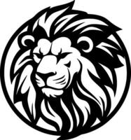 lejon - minimalistisk och platt logotyp - vektor illustration