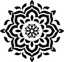 Mandala - - minimalistisch und eben Logo - - Vektor Illustration