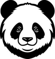 Panda - - minimalistisch und eben Logo - - Vektor Illustration