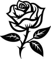 Rose - - minimalistisch und eben Logo - - Vektor Illustration