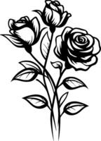 rosor, minimalistisk och enkel silhuett - vektor illustration