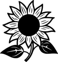 solros - minimalistisk och platt logotyp - vektor illustration