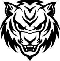 Tiger - - schwarz und Weiß isoliert Symbol - - Vektor Illustration