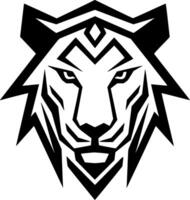 tiger - minimalistisk och platt logotyp - vektor illustration