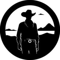 Western, minimalistisch und einfach Silhouette - - Vektor Illustration