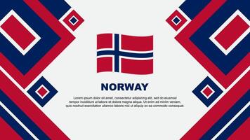 Norge flagga abstrakt bakgrund design mall. Norge oberoende dag baner tapet vektor illustration. Norge tecknad serie