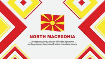 norr macedonia flagga abstrakt bakgrund design mall. norr macedonia oberoende dag baner tapet vektor illustration. norr macedonia oberoende dag