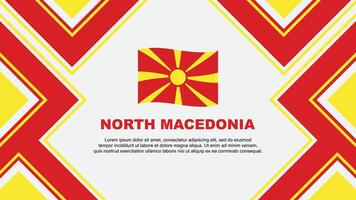 norr macedonia flagga abstrakt bakgrund design mall. norr macedonia oberoende dag baner tapet vektor illustration. norr macedonia vektor