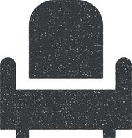 Sessel Glyphe Symbol Vektor Illustration im Briefmarke Stil