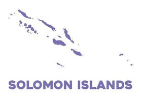 detailliert Solomon Inseln Karte vektor