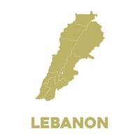 detailliert Libanon Karte vektor