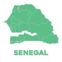 detaljerad senegal Karta vektor