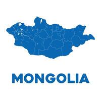 detaljerad mongoliet Karta vektor