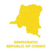 detailliert Vektor demokratisch Republik von Kongo Karte Design