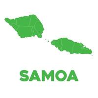 detaljerad samoa Karta vektor