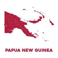 detaljerad papua ny guinea Karta vektor